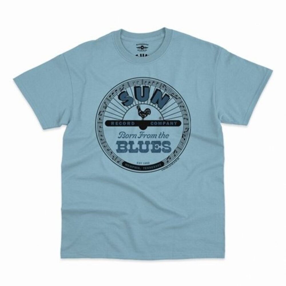 Sun Records - Born From The Blues - Heavy Cotton T-Shirt - Small Light Blue